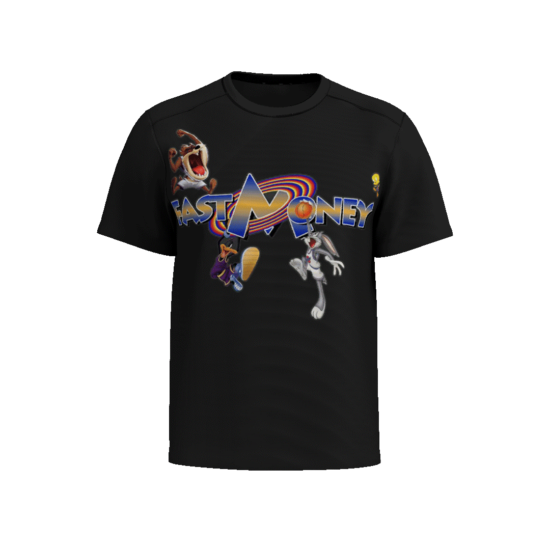 SPACE JAM TRAPPING IS A SPORT-Black Tee
